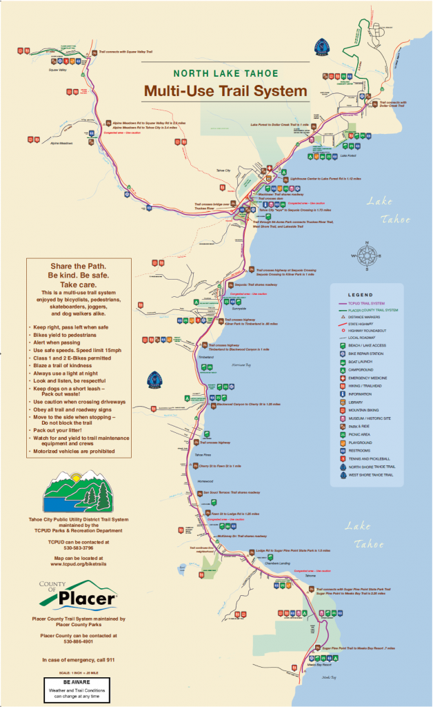 Tahoe bike online trails